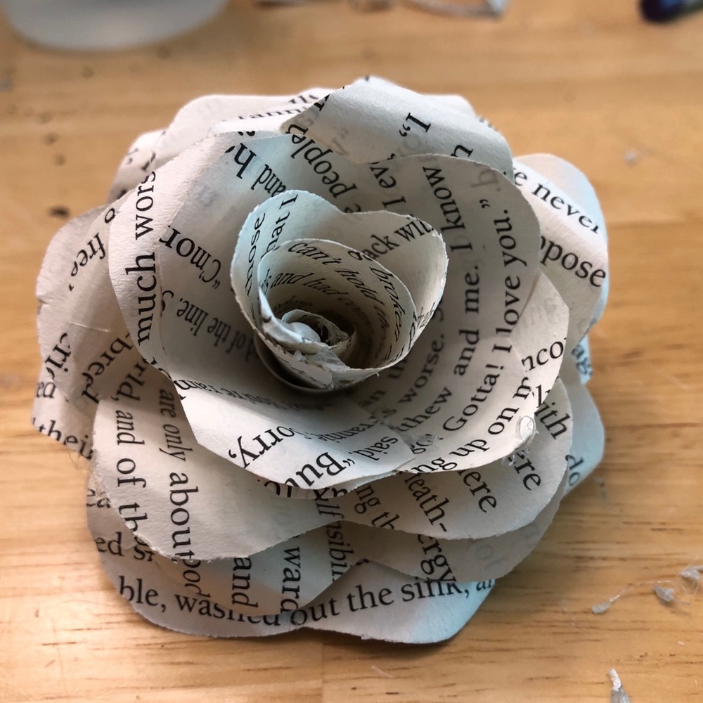 Handmade Paper Rose Wreath - Picture 2 of 3